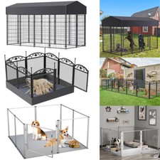 Strong XXL Dog Playpen Fence Kennel Pet Safe Whelping Cage Anti-jump Barrier Pen