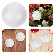 15Pcs White Solid Polystyrene Balls for DIY Craft and Wedding Decor