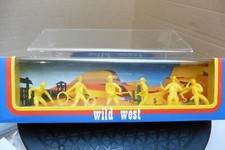 VINTAGE 80`s MEHANOTEHNIKA WILD WEST 50mm PLASTIC COWBOYS BOXED OLD STOCK