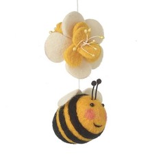Felt floral bumblebee hanging - floral,