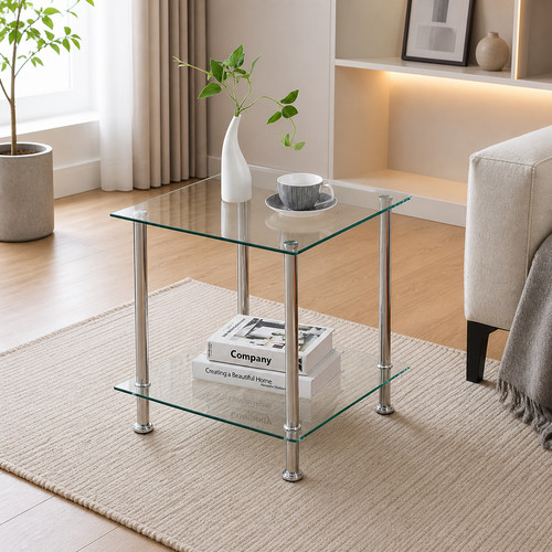 Square glass coffee - glass, table