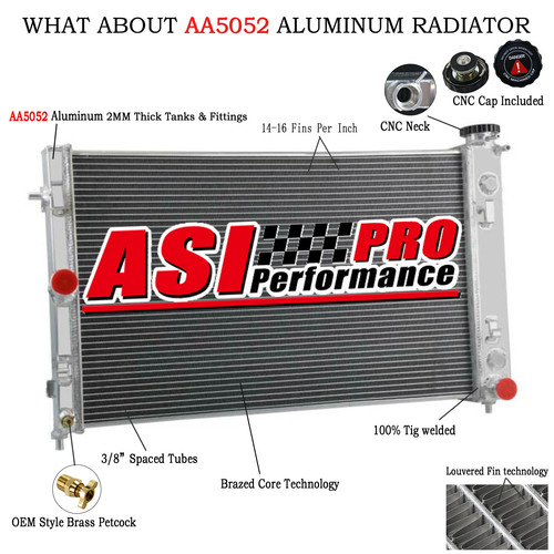 Row aluminum radiator - row, fit