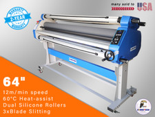 1630mm 64" Auto Hot Cold Laminator Heat-Assist Roll Laminating+Slitting+BONUS