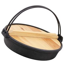  1 Set of Japanese-style Frying Pot Sturdy Cast Iron Cooking Pot Kitchen