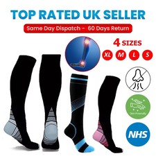 Compression Socks Men & Women Varicose Veins Anti-Fatigue Flight Travel Running
