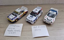SCALEXTRIC SLOT CARS, SUBARU IMPREZA, FORD RS200 & TOYOTA COROLLA 