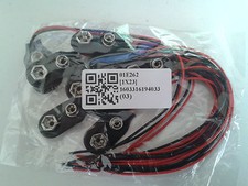 5 X PP3 9V Battery Snap Clip Connector Cable Lead 150mm UK  MN1604