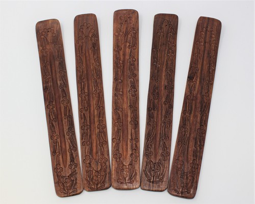 Carved wooden incense burner - incense,