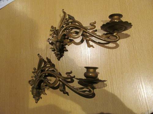 Antique brass piano - antique,