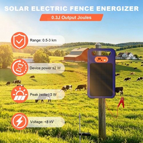 Solar electric fence - solar, 3