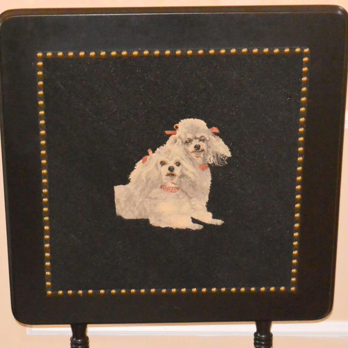 Vintage petit point - vintage, poodle