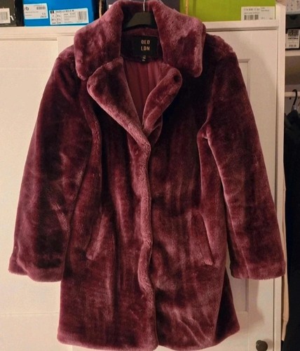 Womens pink faux fur - fur, coat