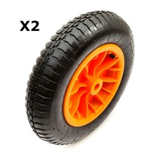 2x 14" 3.50-8 Trailer Jockey Wheel Barrow Pneumatic Tyre Wheel Inner Tube JetSki