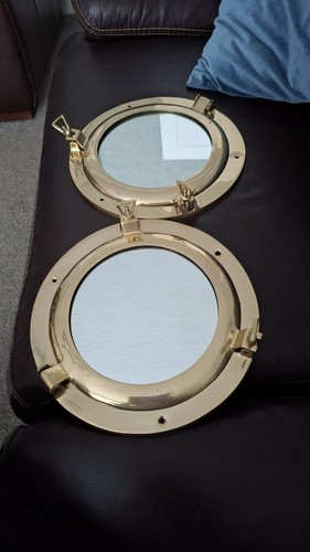 Pair vintage solid - of, brass
