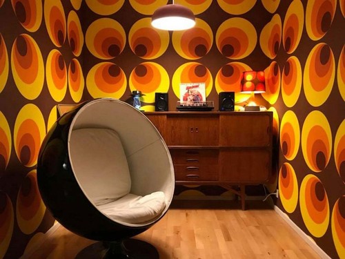 Retro vintage circles - retro,