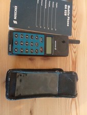 Ericsson GA 628 Retro Vintage Phone With Ohone Case And Manual.  No Charger