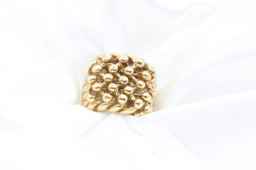 9ct yellow gold keeper ring - 9ct,