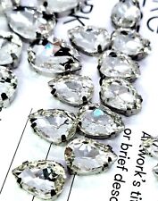 DROP TEARDROP GLASS RHINESTONES  SEW ON CRYSTAS