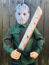 Kids Jason Voorhees Costume Halloween Friday Hockey Mask Shirt 13th Bloody Hood