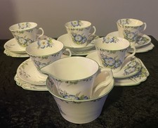 Art Deco Melba Bone China Tea Set 5 x Trios Milk & Sugar A 1 condition