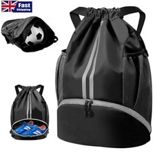 Drawstring Sports Backpack Gym Bag Waterproof PE Backpack with Shoe Compartment