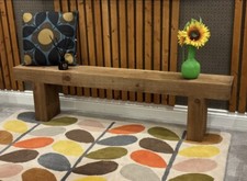 Handmade 140cm wooden garden sleeper bench for indoor-outdoor
