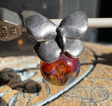 Trollbeads LE SUMMER BUTTERFLY On Sunburst Aurora Orb. Super Rare Unworn
