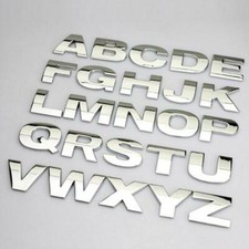 Chrome self adhesive letter - 3d,