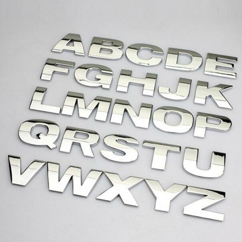 Chrome self adhesive letter - 3d, self-adhesive