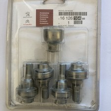 Genuine Peugeot Citroen Locking Wheel Nut Set & Key 1612616480 Wheelnut Car 
