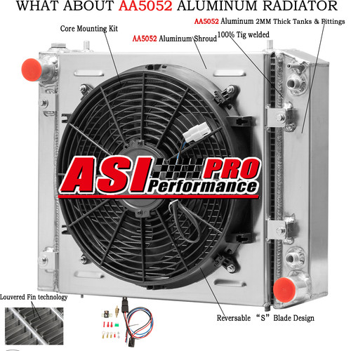 3row radiator shroud fan for - 3row,