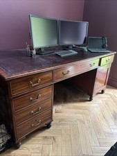 Large Mahogany Partners Desk