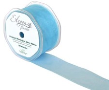 ORGANZA Wired Chiffon Ribbon 70, 50, 32mm Wide x 1m or 20m Long Elganza