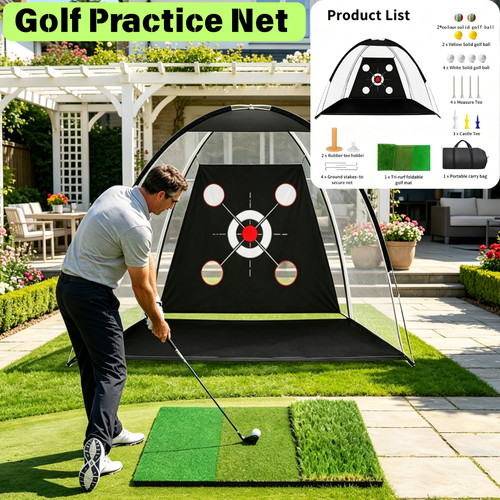 Golf practice net 10x7ft with - practice,