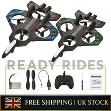 360° Flip RC Plane Toy Drone Remote Control Glider Jet Flying 2.4G LED Light UK