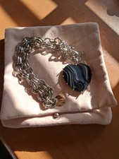 Lola Rose Stripe Agate  Heart