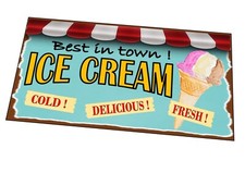 Vintage Ice Cream Sign Retro