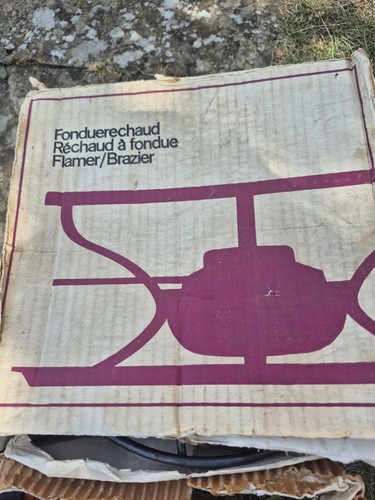 Fondue rechaud vintage flamer - rechaud,