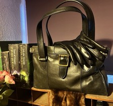 Beautiful black leather FOSSIL  hand or shoulder bag, superb quality, two straps
