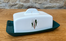 Vintage Denby Bourne Greenwheat Butter/Cheese Dish Excellent Condition