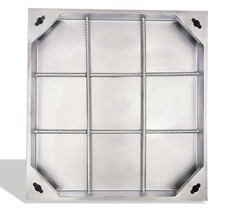 20X20 Stainless Steel Manhole Cover and Frame, Square Septic Tank Lid with Base,