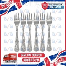 6 KINGS PATTERN SMALL PASTRY FORKS SET OF SIX QUALITY DESIGN DESSERT CUTLERY