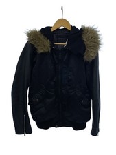 HYSTERIC GLAMOUR Flight Jacket, Large, Nylon, Black, 0204AB02