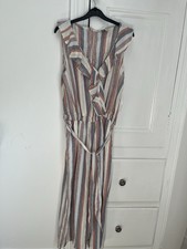 F&F striped jumpsuit linen blend size 18