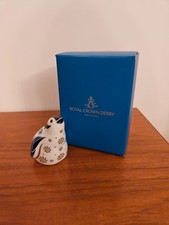 Royal Crown Derby "Snowflake" Penguin Paperweight (Boxed, Gold stopper)