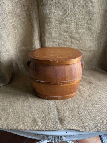 Vintage wooden firkin sugar - vintage,