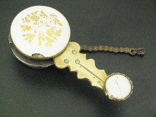 ANTIQUE BRASS & CERAMIC