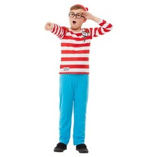 Where's Wally? Deluxe Boys Fancy Dress Costume Kids Small - Age 4-6