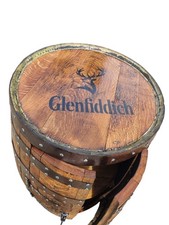 GLENFIDDICH WHISKY  -  Rustic Bourbon Barrel Cask Handcrafted Drinks Cabinet