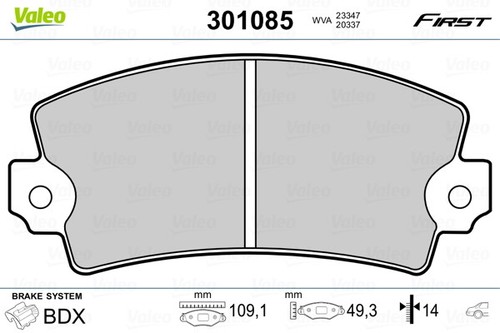 301085 valeo brake pad - 301085,